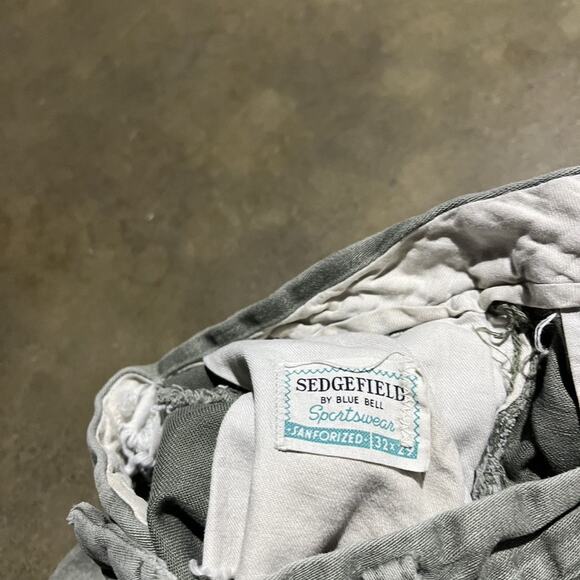 Vintage 50s Sedgefield Green Cotton Workwear Chinos 28x29 - Picture 6 of 6